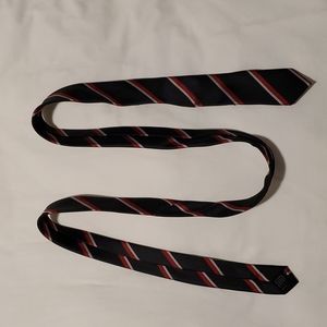 Men's black with red and silver strip Aldo Polyester Tie